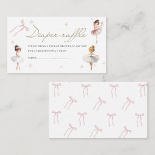 Watercolor Ballerina one birthday Tutu cute dia Enclosure Card