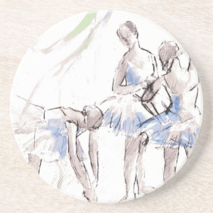 Watercolor Ballet Dancing Ballerina Coaster