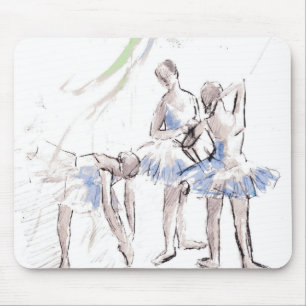 Watercolor Ballet Dancing Ballerina Mouse Pad