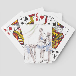 Watercolor Ballet Dancing Ballerina Playing Cards