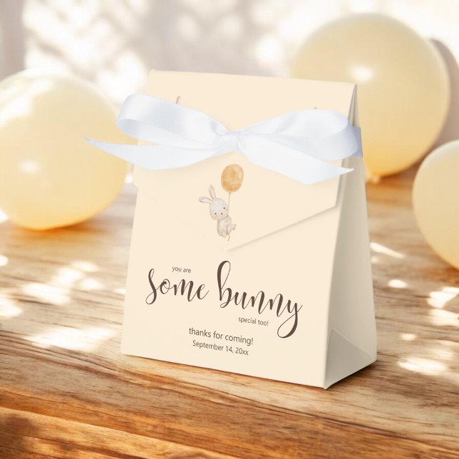 Watercolor Balloon Bunny Baby Shower Party Favour Box (Creator Uploaded)