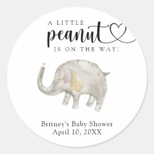 Watercolor balloon elephant classic round sticker