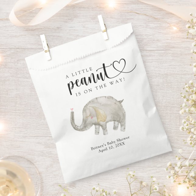 Watercolor balloon elephant  favour bag (Clipped)