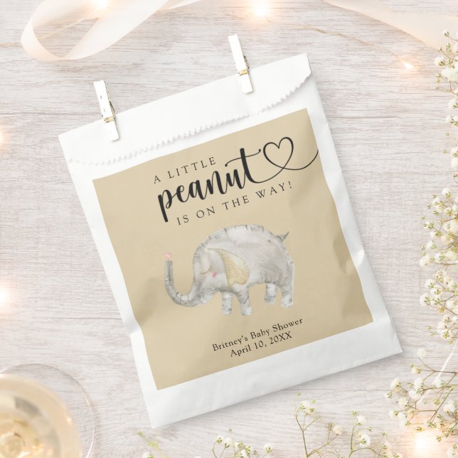 Watercolor balloon elephant  favour bag (Clipped)