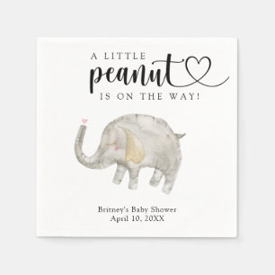 Watercolor balloon elephant napkin
