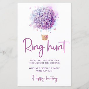 Watercolor Balloon Flowers   Ring Hunt Game