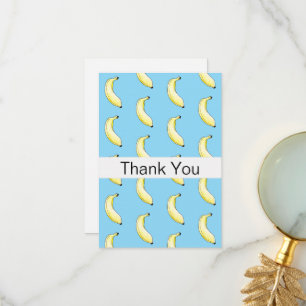 watercolor banana thank you card