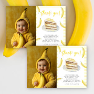 Watercolor Bananas Birthday Thank You