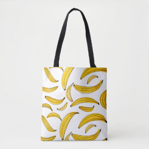 Watercolor bananas - yellow tote bag
