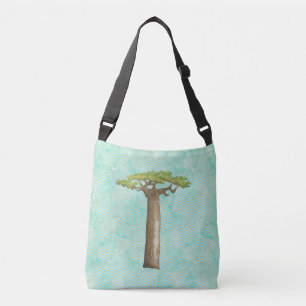 Watercolor Baobab Tree  Crossbody Bag