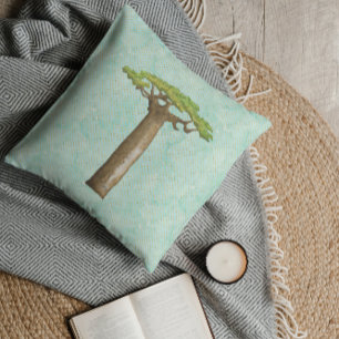 Watercolor Baobab Tree Cushion