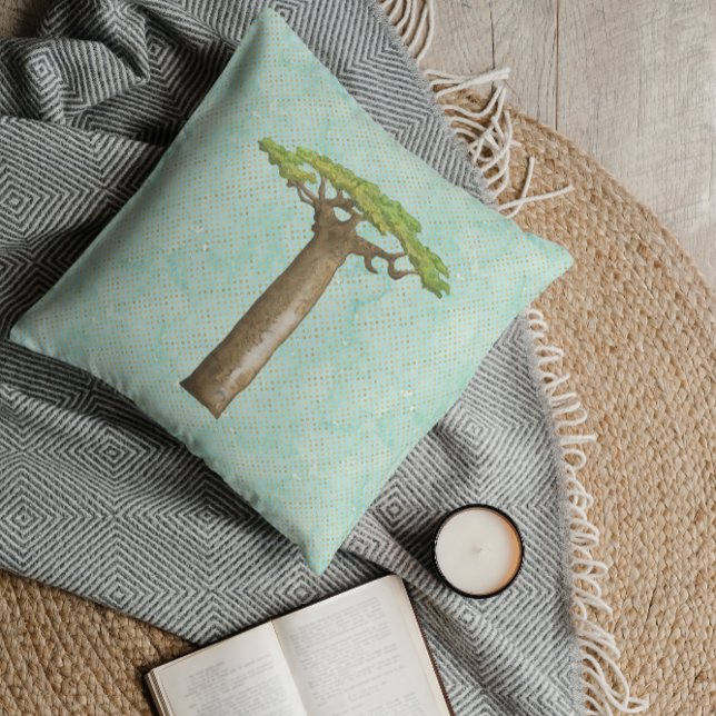 Watercolor Baobab Tree  Cushion (Creator Uploaded)