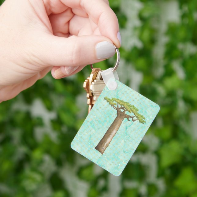 Watercolor Baobab Tree  Key Ring (Hand)