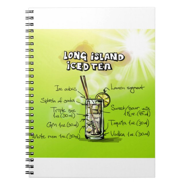 Watercolor Bar Cocktail Recipe Notebook (Front)