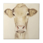 Watercolor Barn Animals | Cow Tile<br><div class="desc">Watercolor Barn Animals | Cow  Artist: Grace Popp</div>
