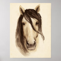 Watercolor Barn Animals | Horse