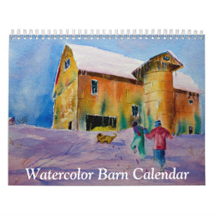 Watercolor Barn Calendar