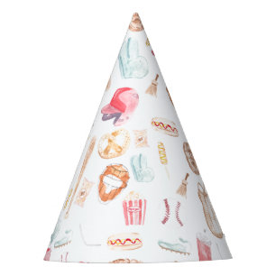 Watercolor Baseball Party Hat