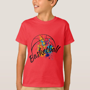 Watercolor Basketball Boys  T-Shirt