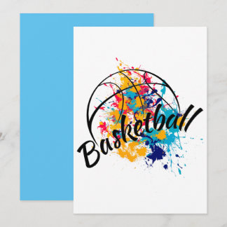 Watercolor Basketball Invitation