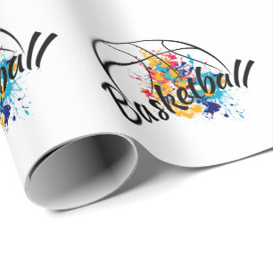 Watercolor Basketball Wrapping Paper