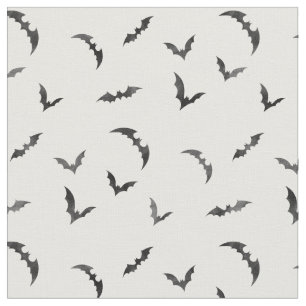 Watercolor Bats Halloween Fabric