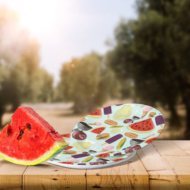 Watercolor BBQ Paper Plate (Creator Uploaded)