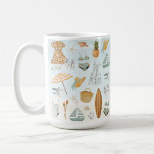 Watercolor Beach Bachelorette Party Weekend Coffee Mug