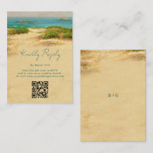 Watercolor Beach Coastal Wedding