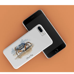 Watercolor Beach Crab, custom iPhone 13 Case