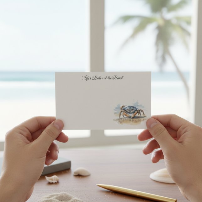Watercolor Beach Crab, custom Post-it Notes (Creator Uploaded)