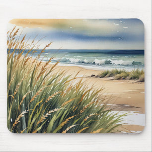Watercolor Beach Grass  Mouse Pad