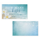 Watercolor Beach How Many Kisses Bridal Game