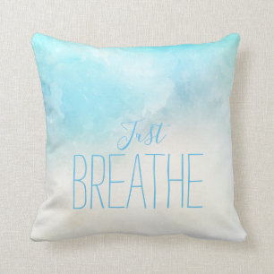Watercolor Beach Just Breathe Cushion