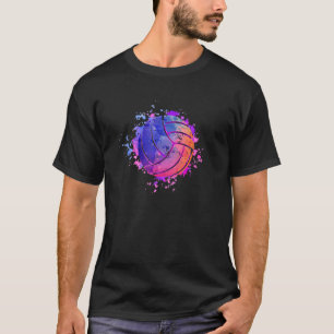 Watercolor Beach Volleyball  Team Sports Fan Playe T-Shirt