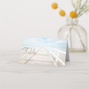 Watercolor Beach Wedding Place Card