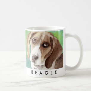 watercolor Beagle Portrait Coffee Mug