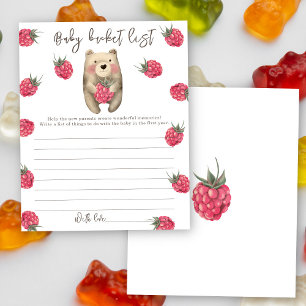 Watercolor bear - Baby bucket list