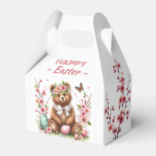 Watercolor Bear Easter Eggs & Cherry Blossoms -   Favour Box