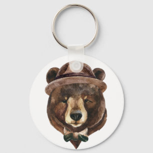 Watercolor Bear Fashion Key Ring
