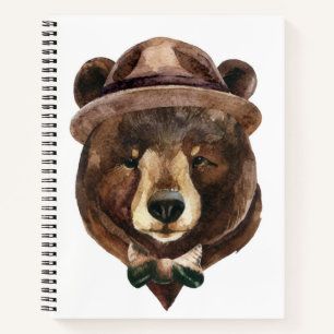 Watercolor Bear Fashion Notebook