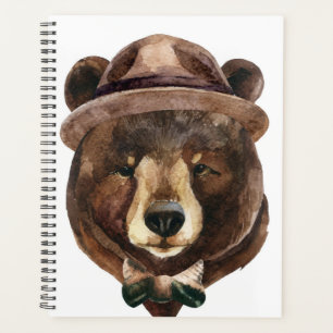 Watercolor Bear Fashion Planner