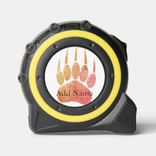 Watercolor Bear Paw Print With Custom Name 1