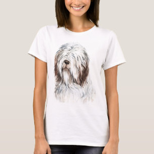 Watercolor Bearded Collie T-Shirt