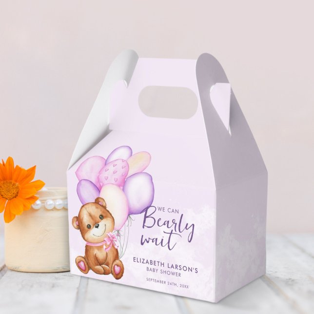 Watercolor Bearly Wait Baby Shower Favour Box (Creator Uploaded)