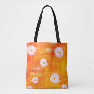 Watercolor beautiful flowers tote bag