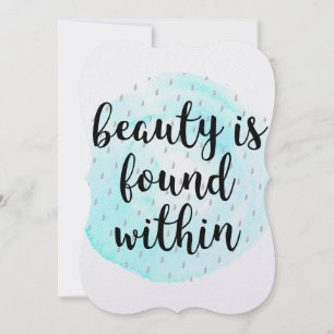 Watercolor Beauty Quote