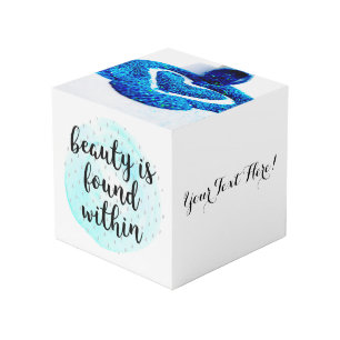 Watercolor Beauty Quote Cube