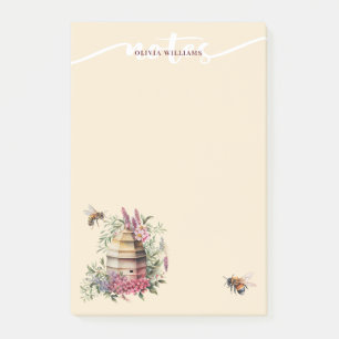 Watercolor Bee Hive Notes 