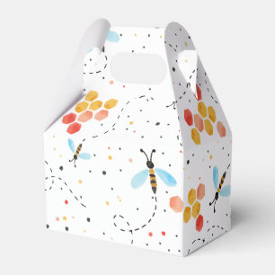 Watercolor Bee Pattern Favour Box